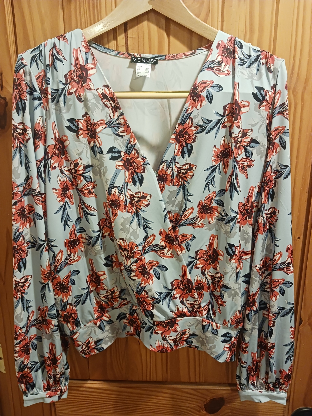 VENUS - Floral Wrap Blouse